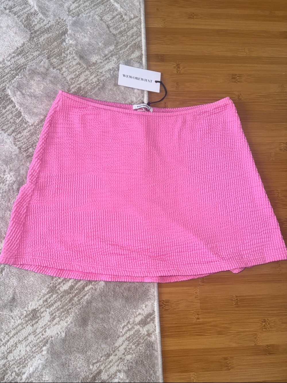 WeWoreWhat Hot Pink A-Line Mini Skirt